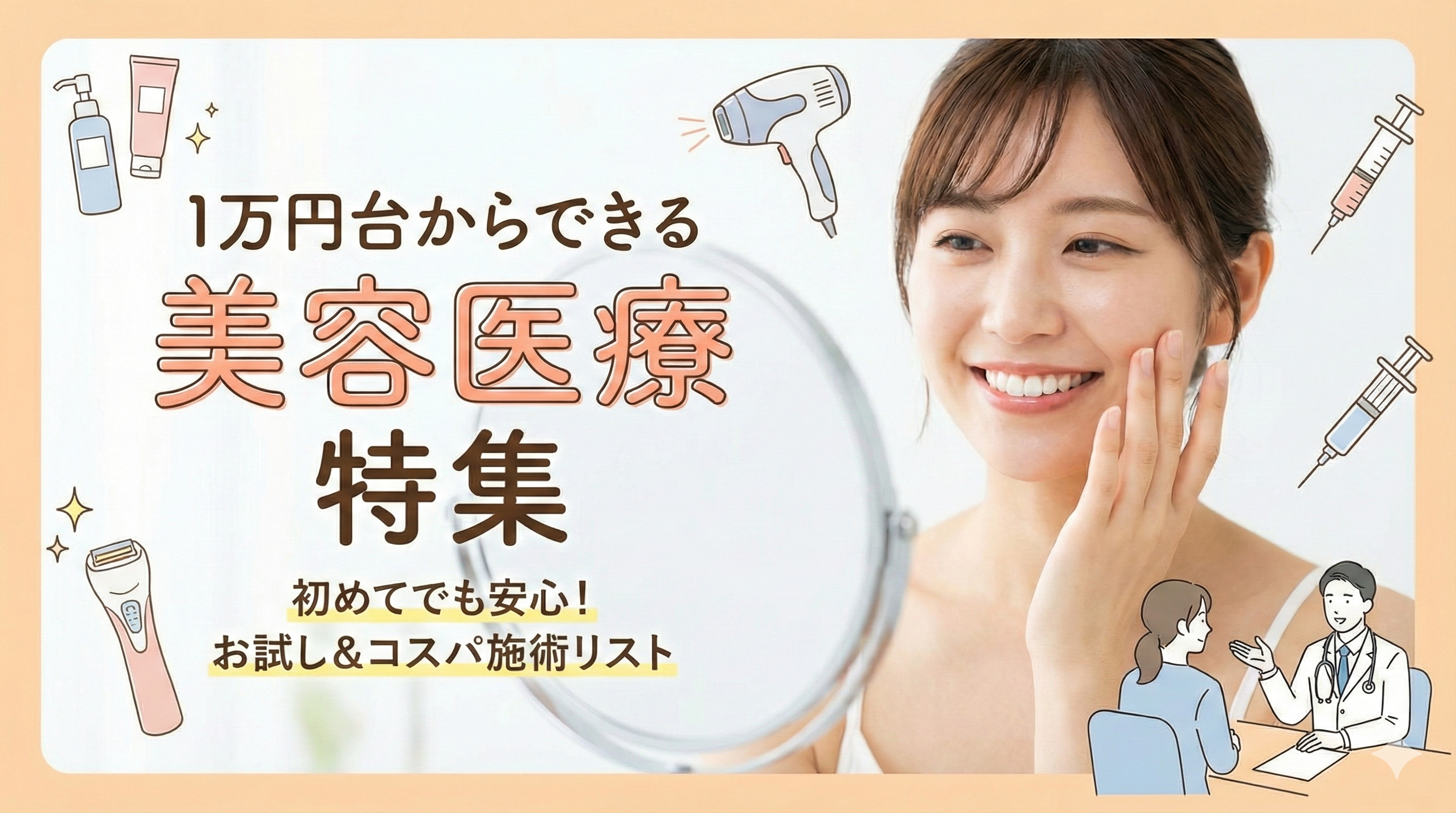 1万円台からできる美容医療特集のFV