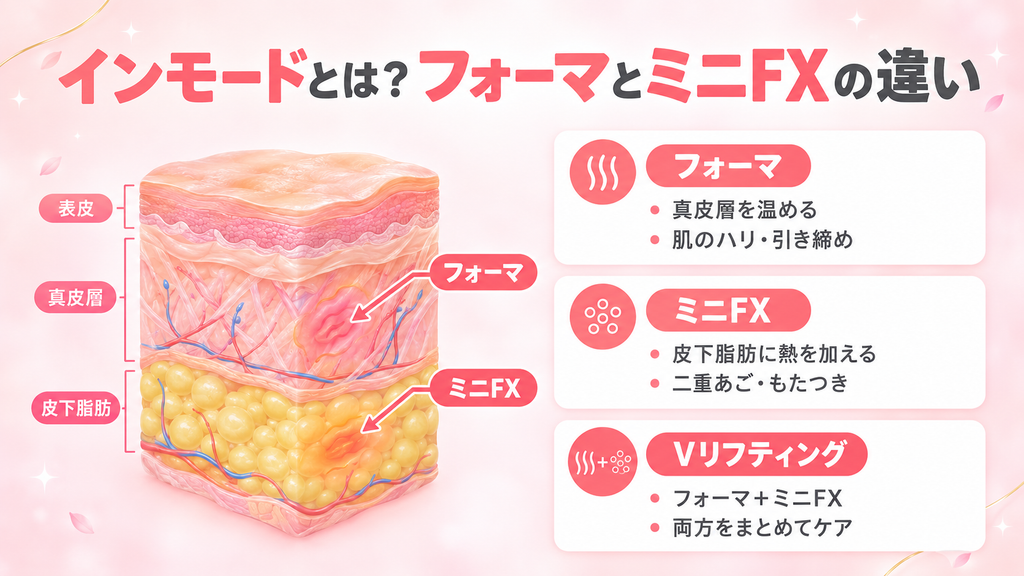 インモードとは?フォーマとミニFXの違い画像