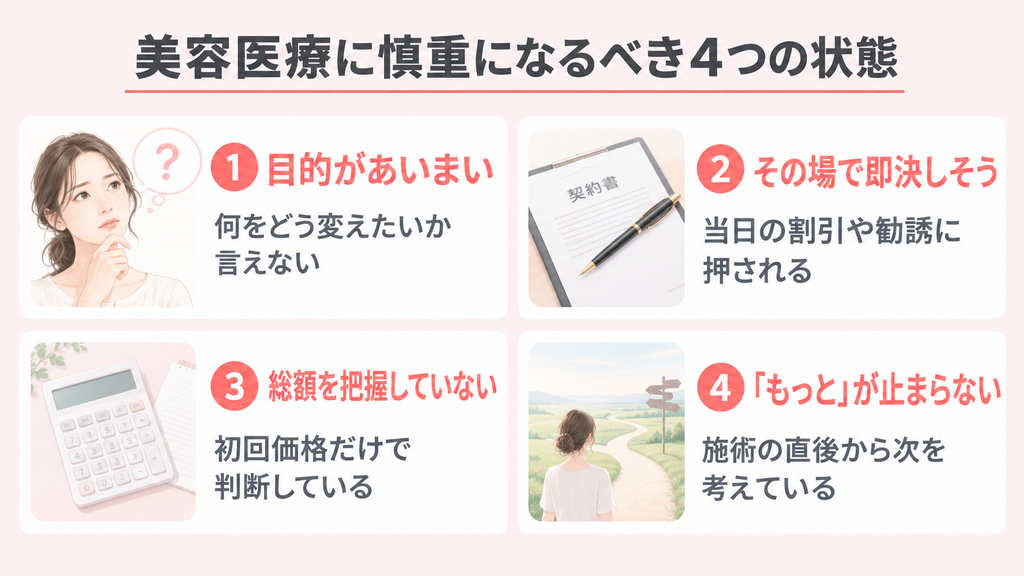 美容医療をやらない方がいい・慎重になるべき人の特徴画像