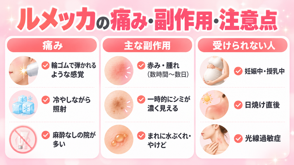 ルメッカの痛み・デメリット・ダウンタイムと受けられない人画像