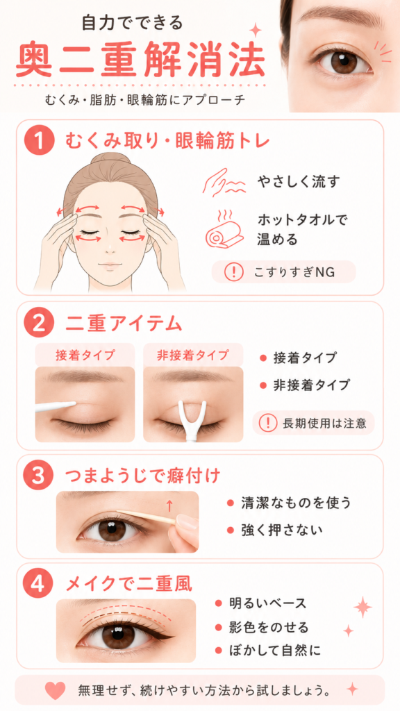 自力でできる奥二重解消法　画像