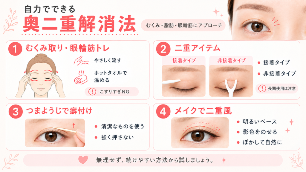 自力でできる奥二重解消法　画像