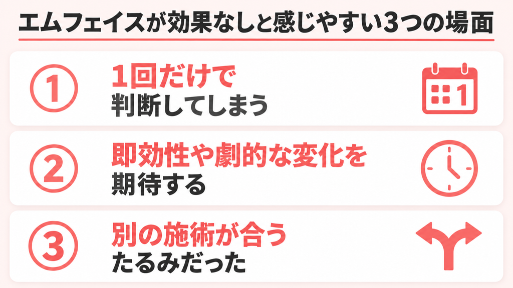 エムフェイスは効果なし?と言われる理由