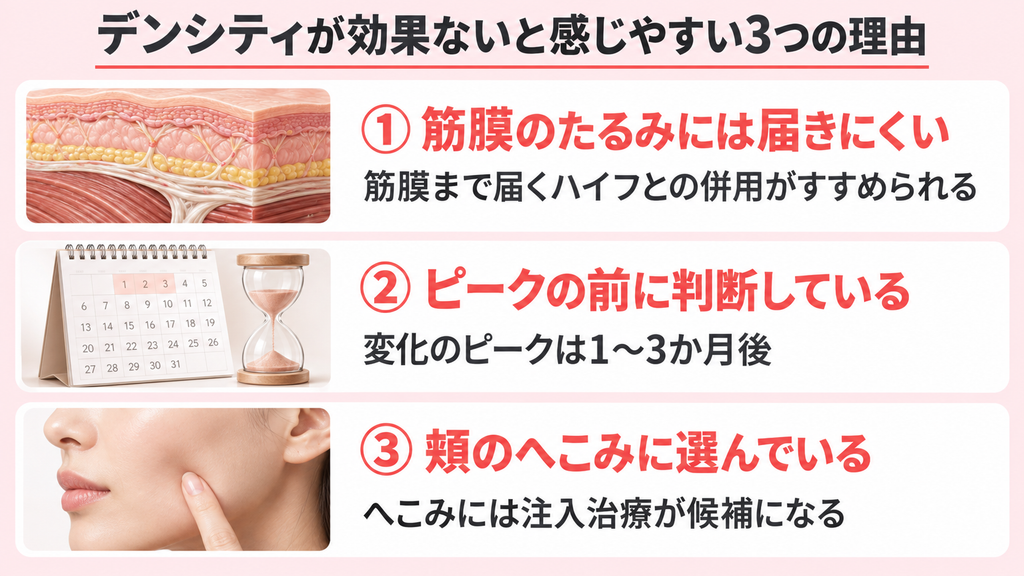 デンシティは効果ない?そう言われる3つの理由画像